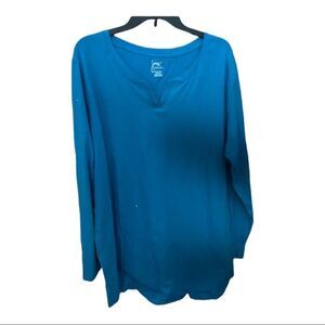 JMS Just My Size Turquoise Top Sz 3X NWOT